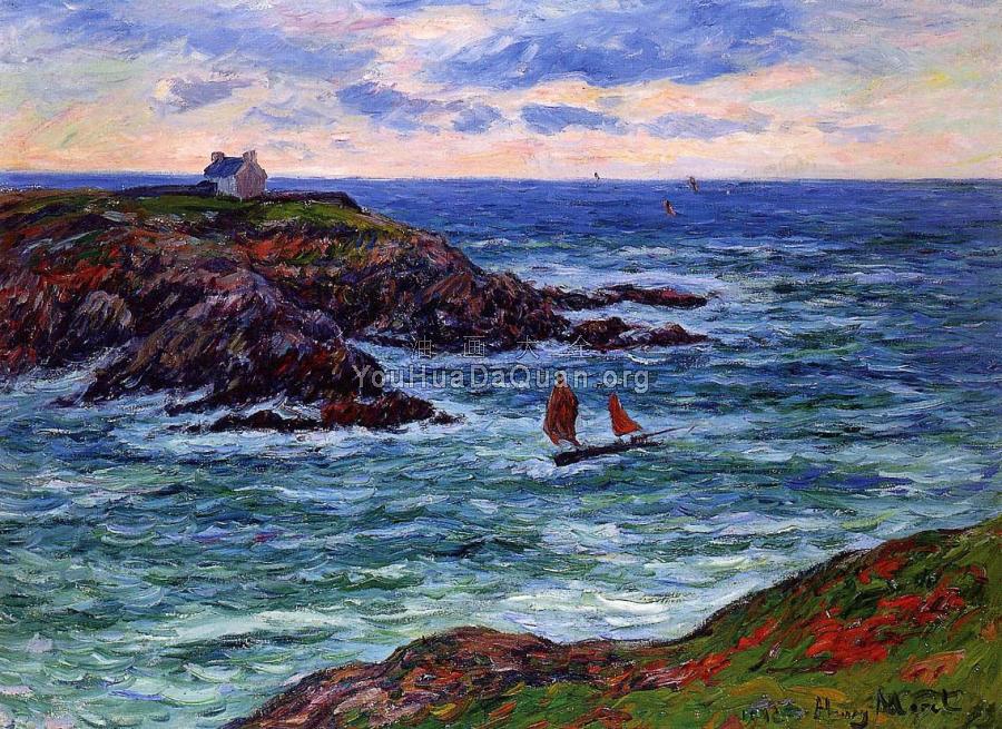 Seascape, Doelan, Brittany - 亨利·莫雷